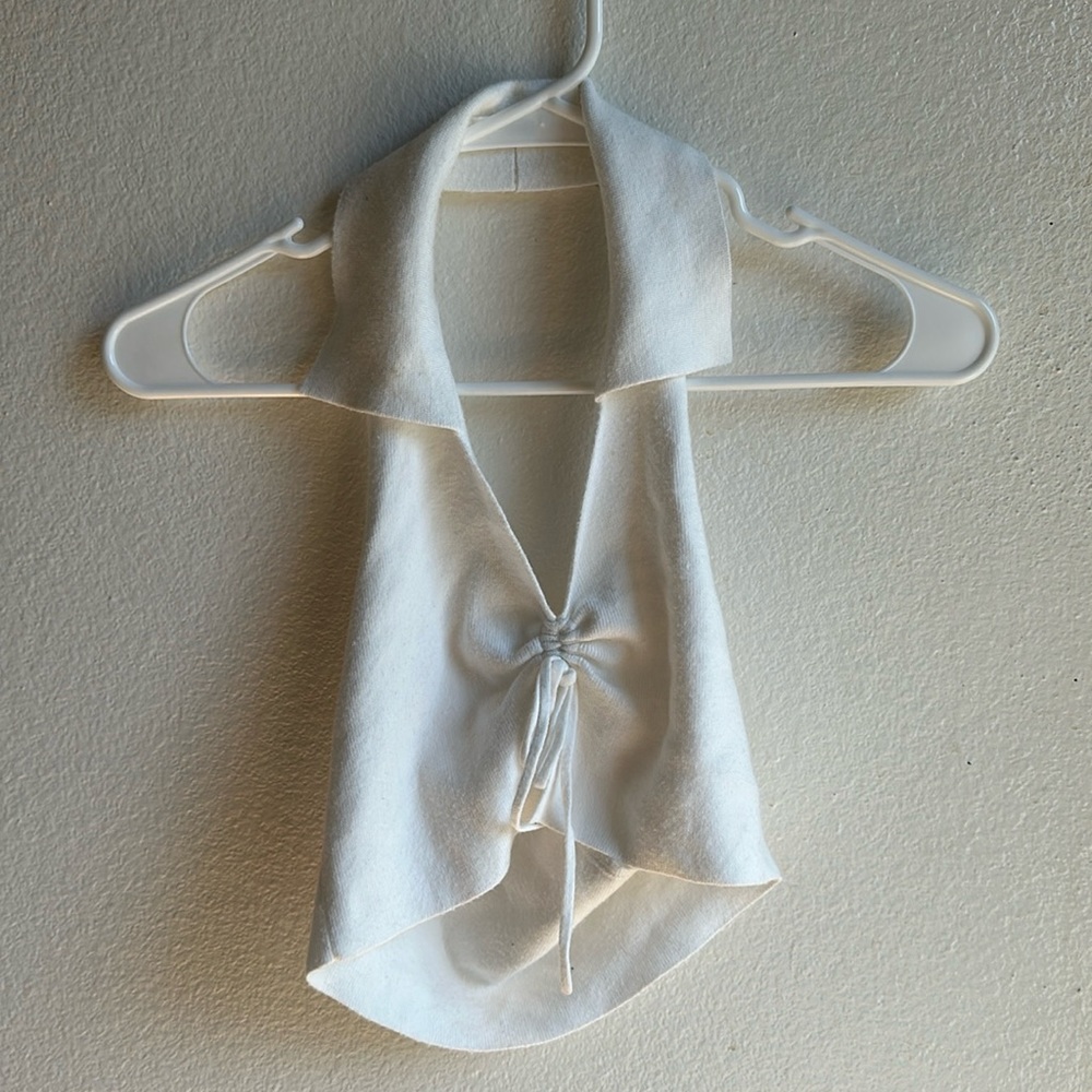 White Halter Top